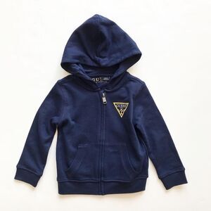 Guess navy blue zip up hoodie  EUC 2T